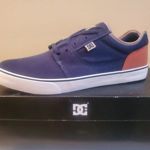 NEW - DC Shoes Men's Size 12 Dc Tonk TX Casual Skate Shoe Blue & Tan Low Laced